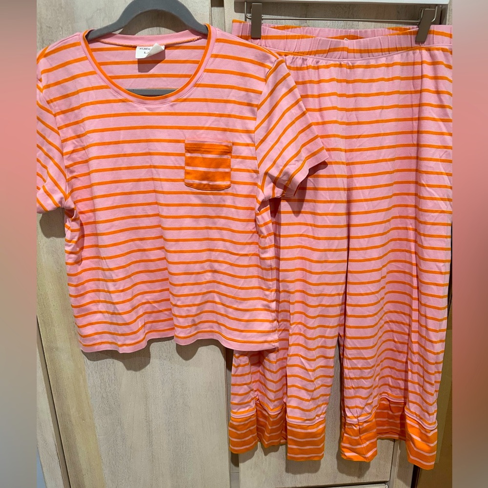 Brand New PJ Set by LAKE + Atlantic Pacific. Size L. Cotton.